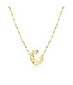 Silver Initial Letter Necklace C SPE-5543